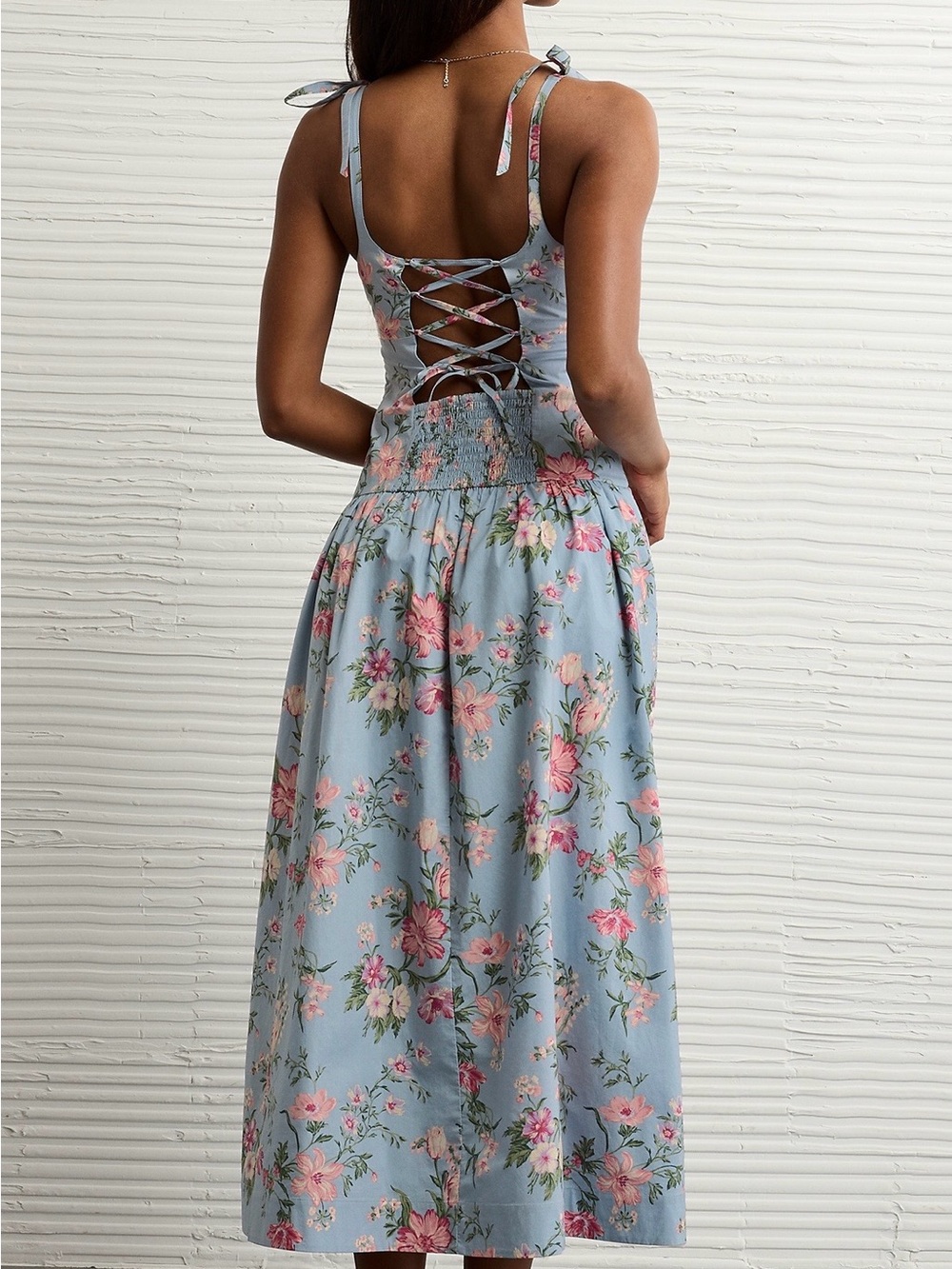 American Eagle Outfitters Sweetheart Tie-Strap Midi Dress Size M NWT - Picture 2 of 14